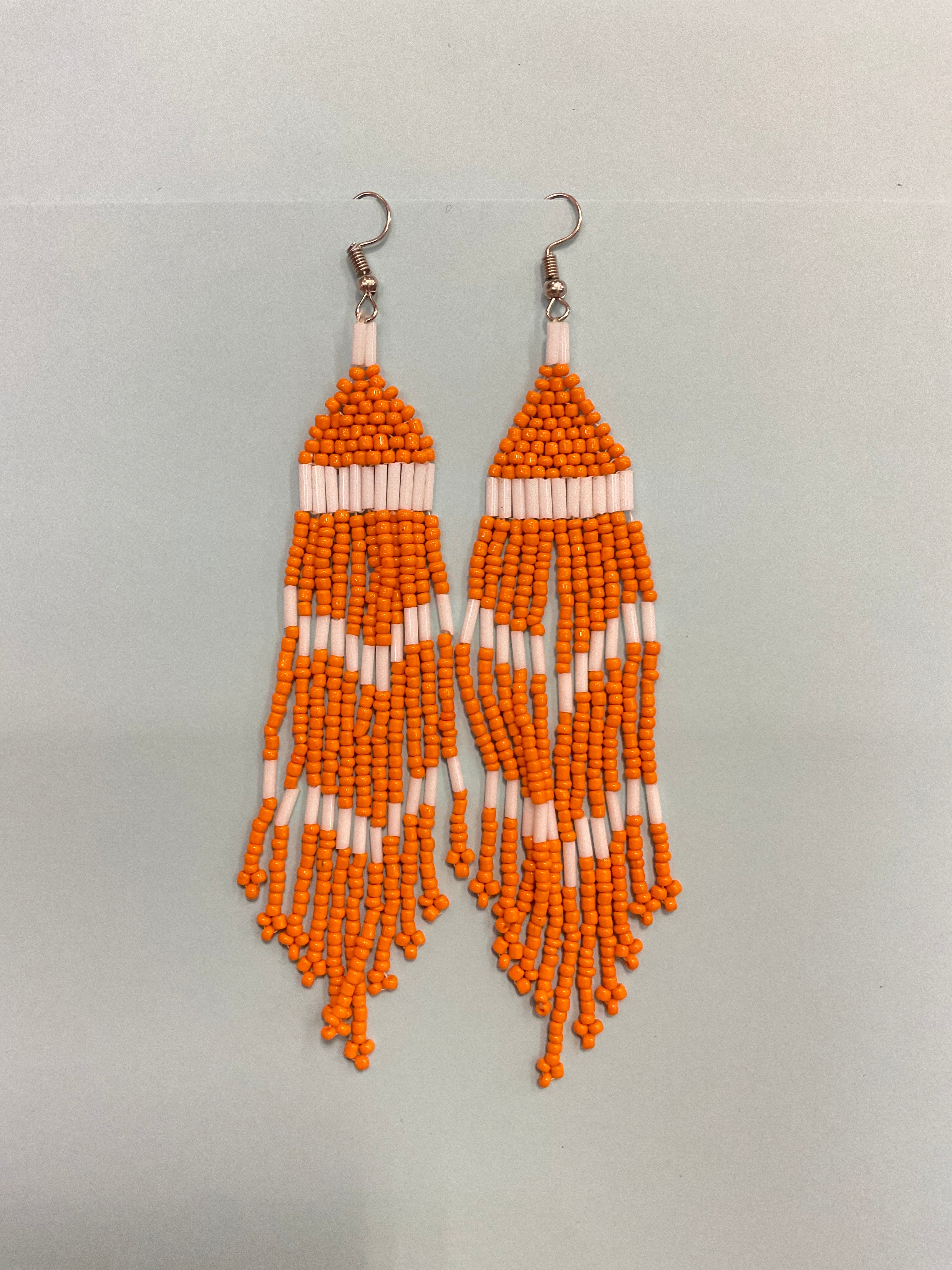 Beaded Fringe Earrings