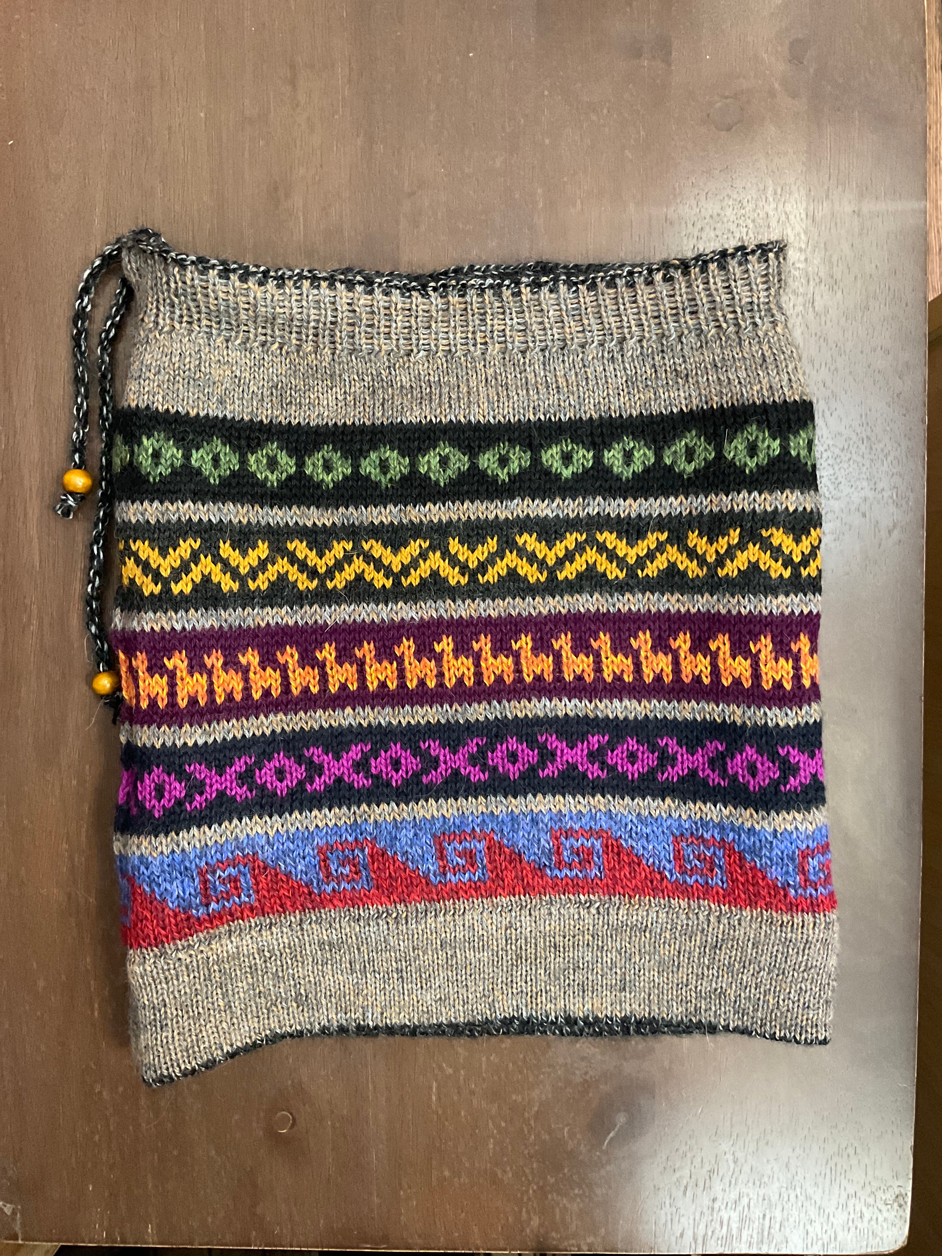 Gorro/bufanda de bebé alpaca híbrida