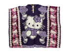 Alpaca Wool Poncho with Hood - Hello Kitty