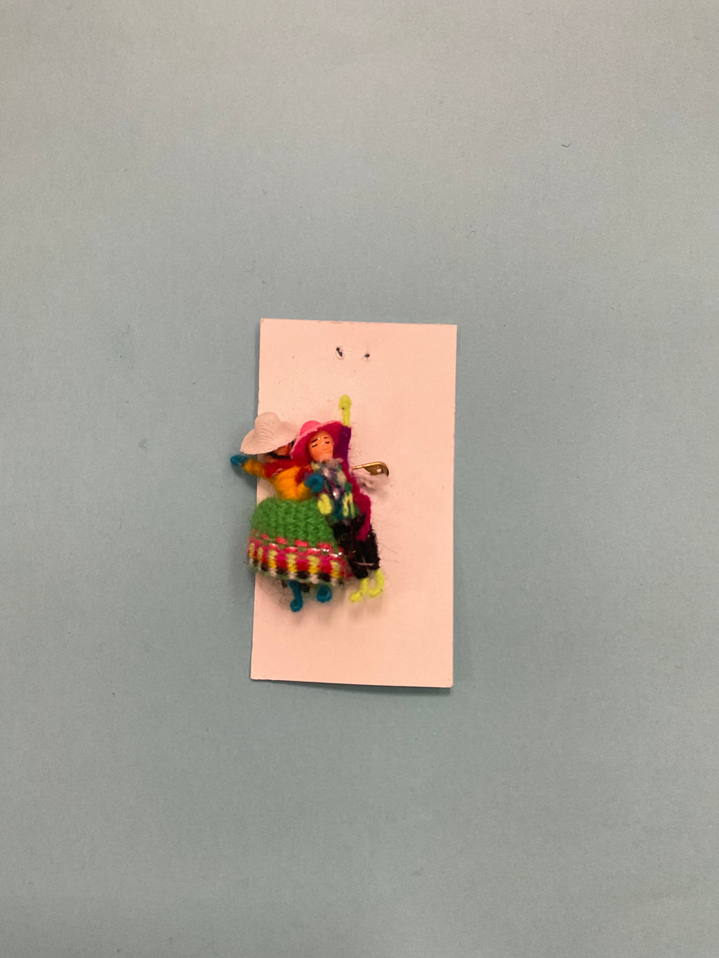 Handmade Andean Couple Worry Doll Pins