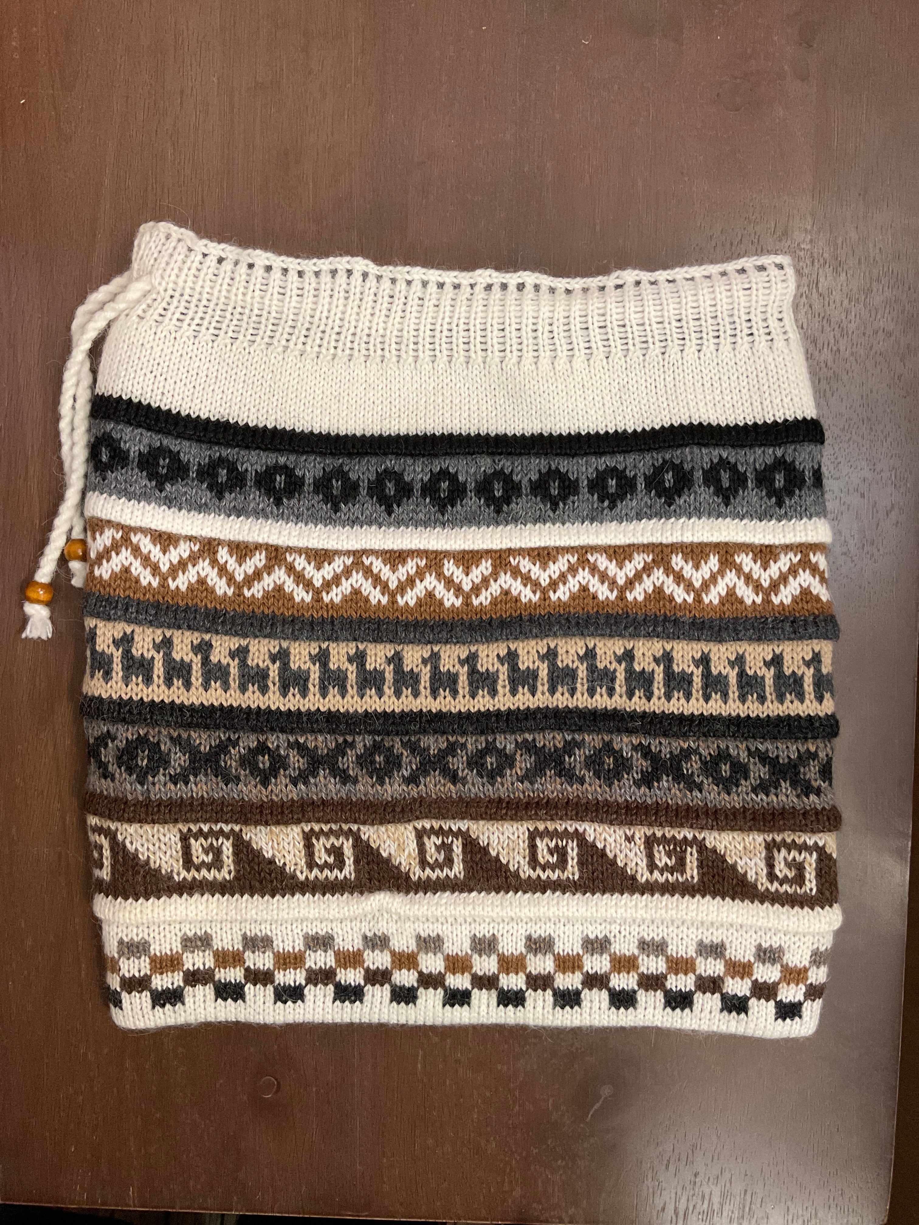 Gorro/bufanda de bebé alpaca híbrida