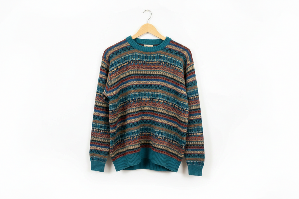 100% alpaca crewneck sweater