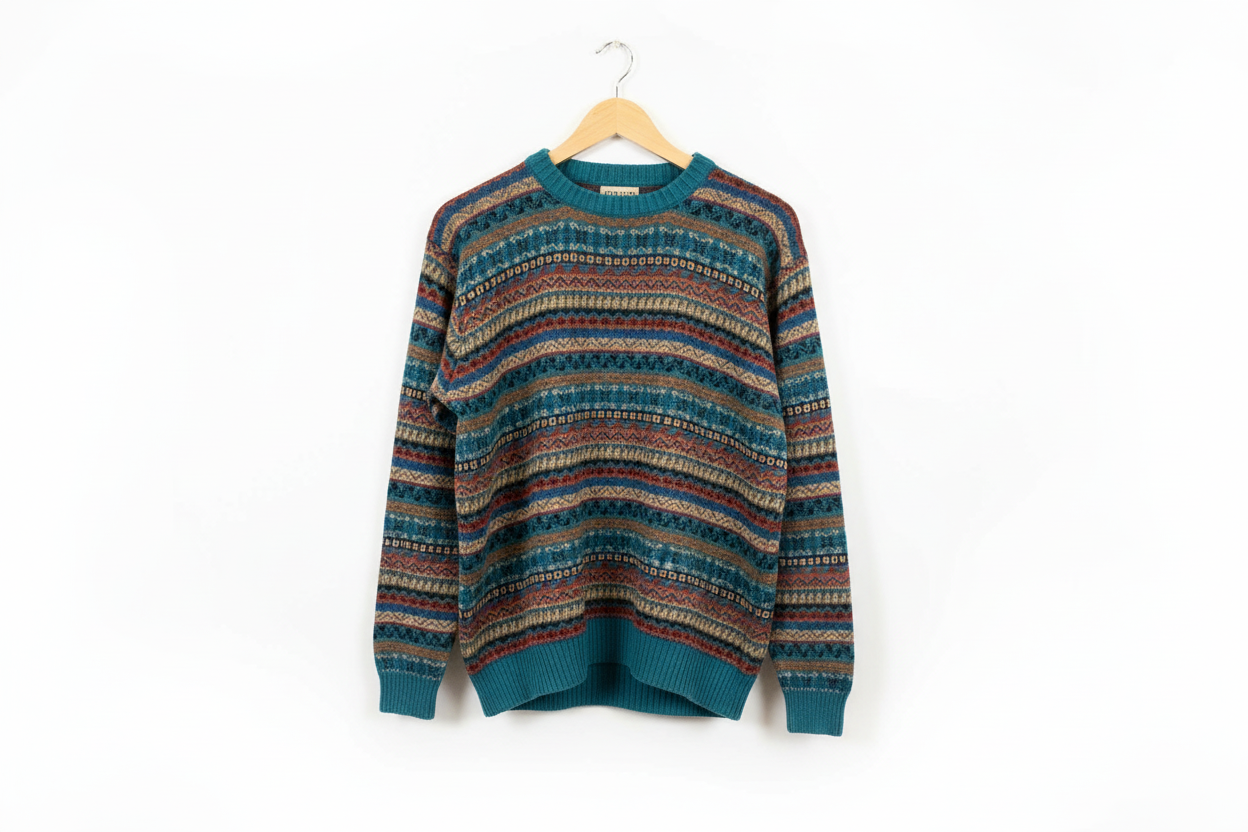 100% alpaca crewneck sweater