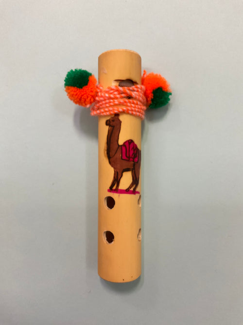 Bamboo Flute with Cord and Design