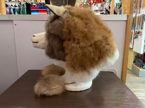 Alpaca Fibre Hat Husky Head