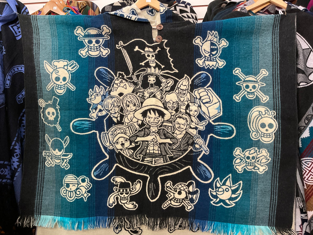 Alpaca Wool Poncho with Hood - One Piece