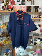 Men’s Peruvian Cotton Shirt lace collar  (Camisa Cerrada)
