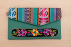 Suede Hand-made embroidered Purse