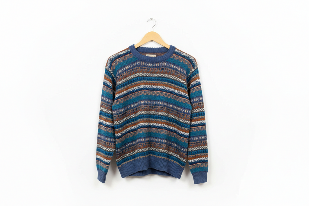 100% alpaca crewneck sweater