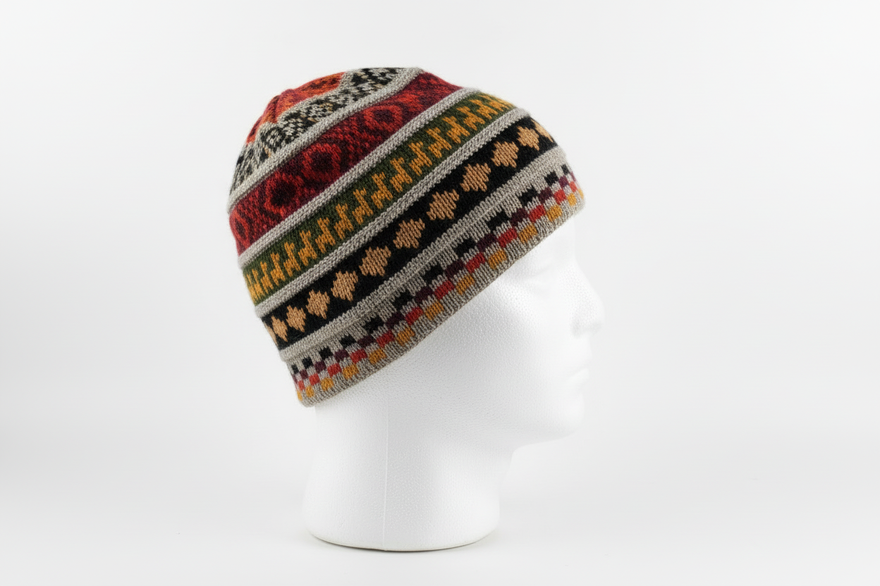 Baby Alpaca Reversible Knit Beanies – Peruvian Andean Winter Hats
