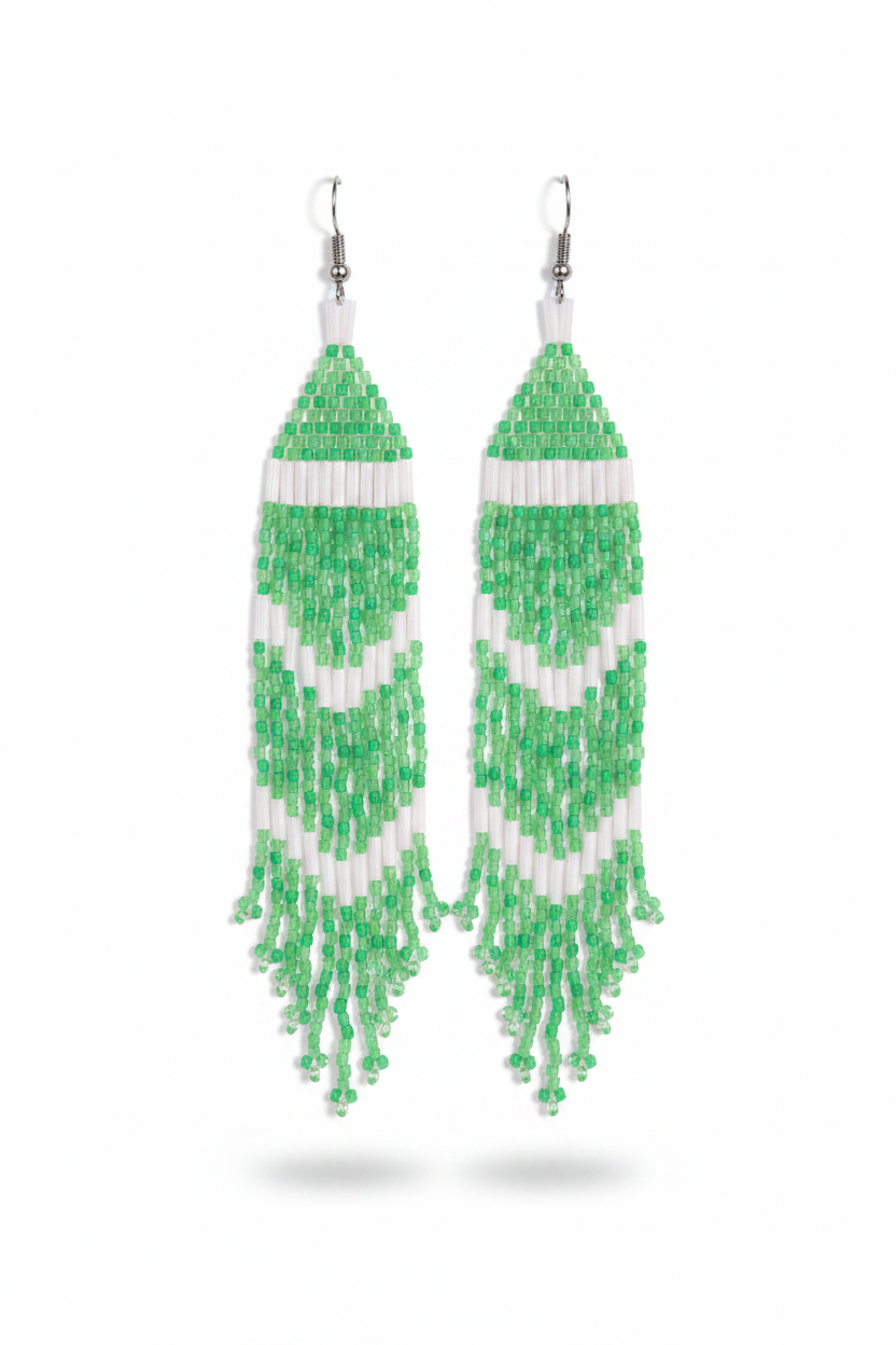 Beaded Fringe Earrings