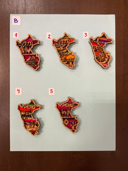 Wood Magnets with Andean Textiles