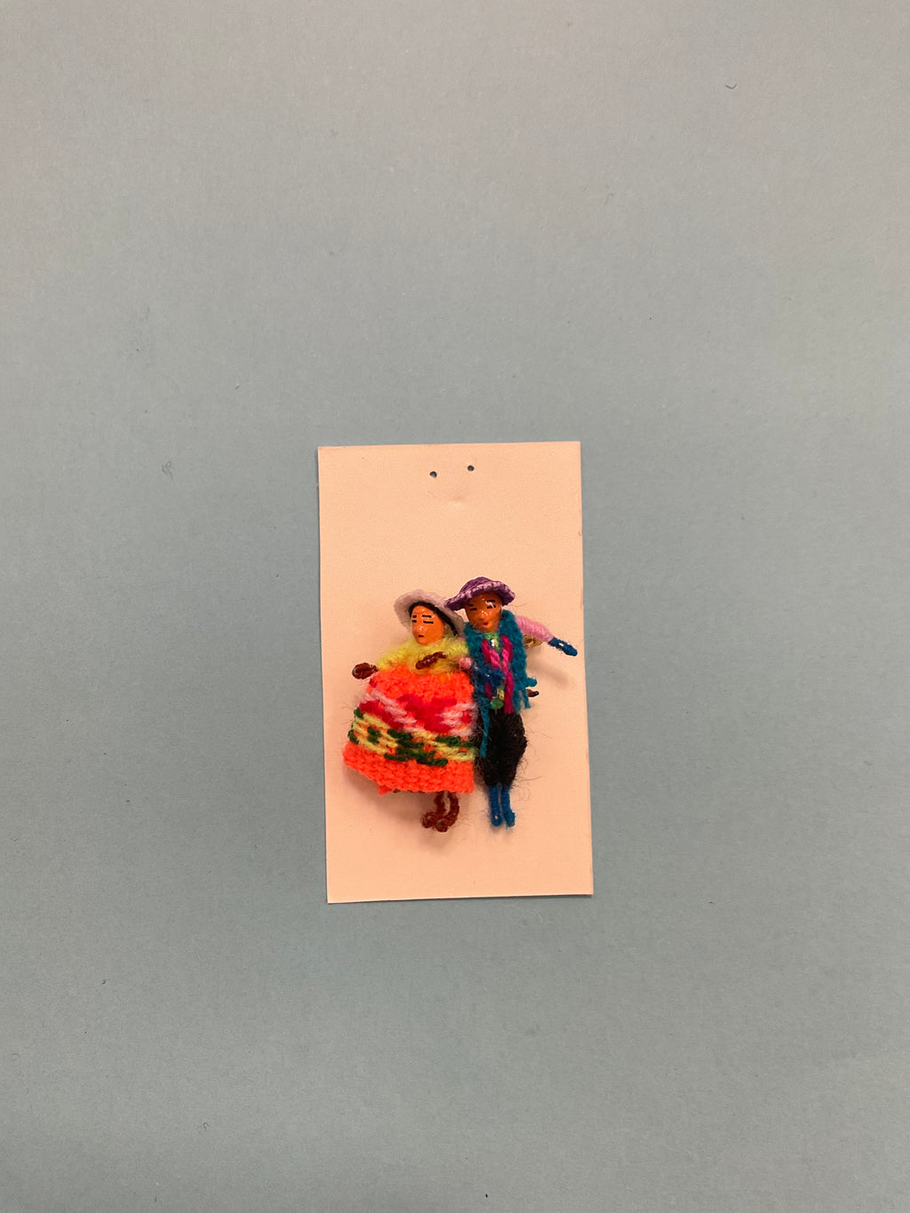 Handmade Andean Couple Worry Doll Pins