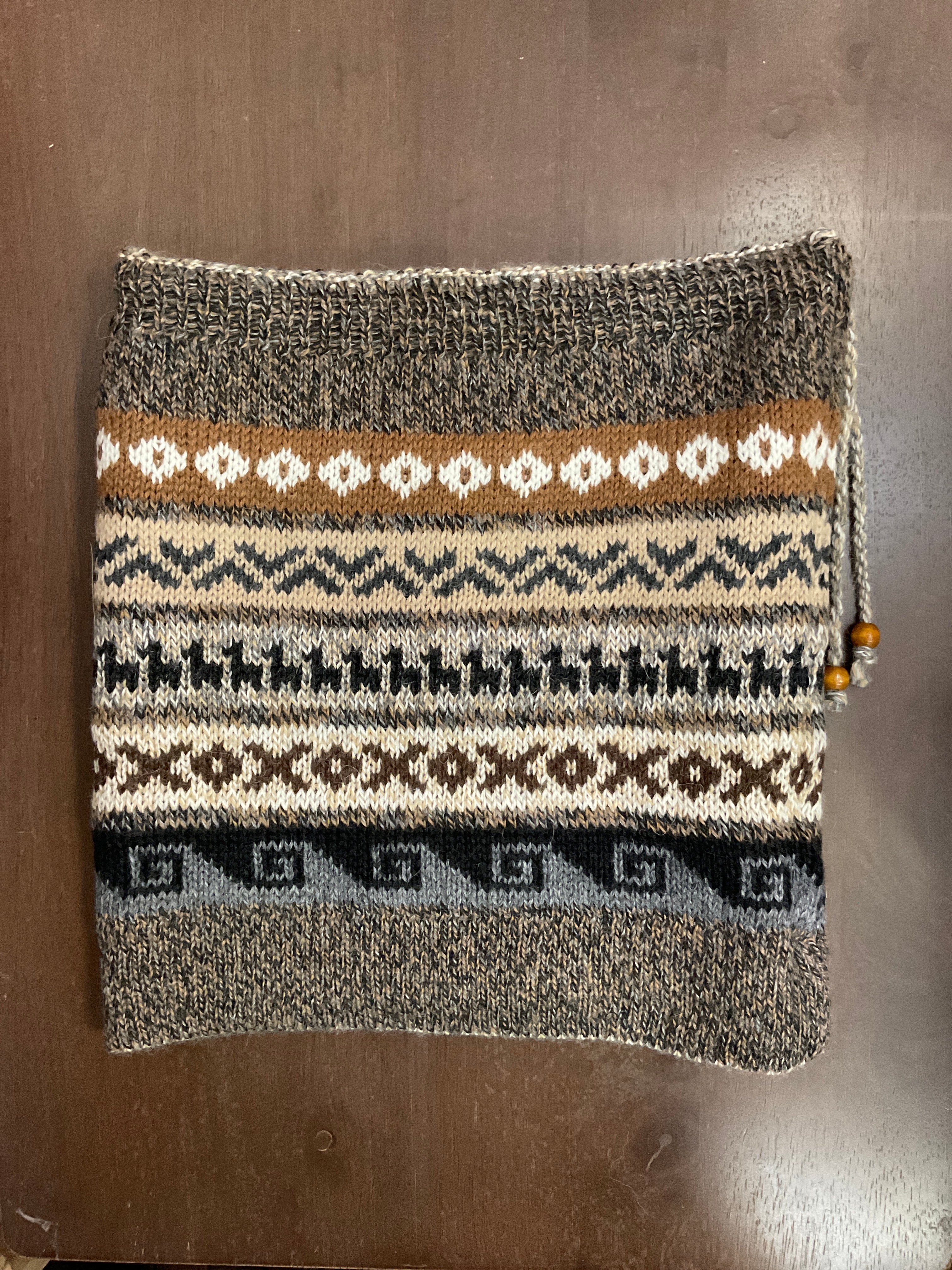 Gorro/bufanda de bebé alpaca híbrida