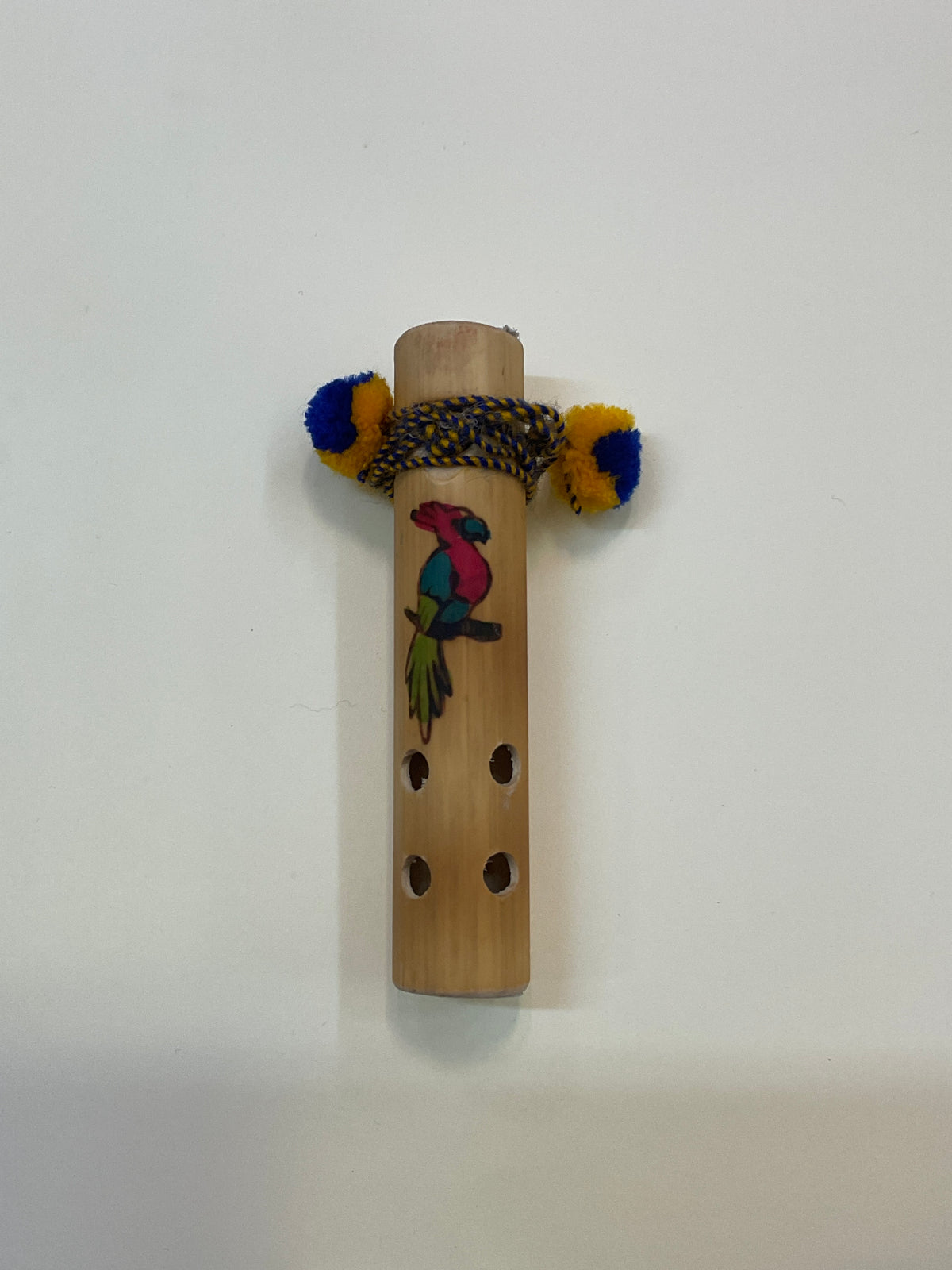 Bamboo Flute with Cord and Design