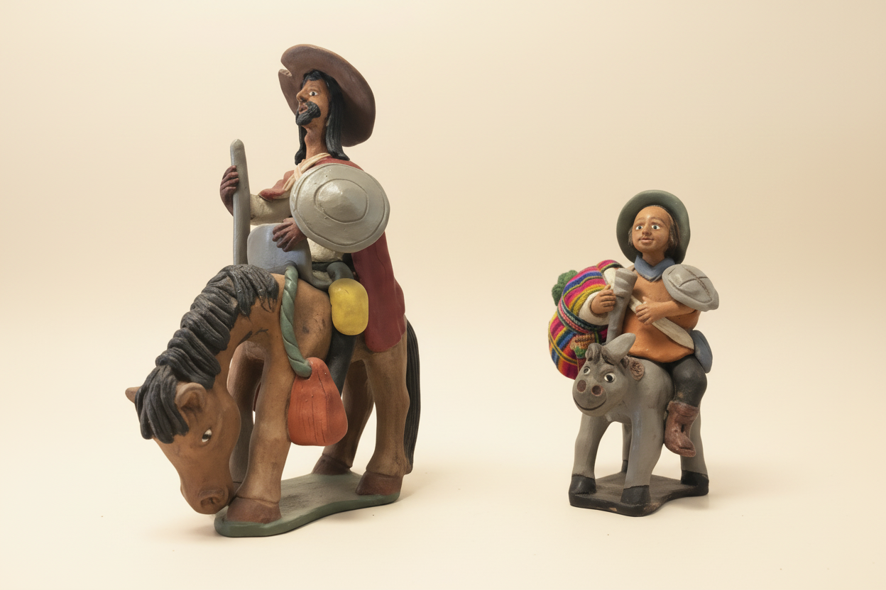 Don Quijote and Sancho Panza Ceramic Set