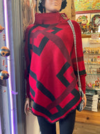 Poncho con mangas para mujer