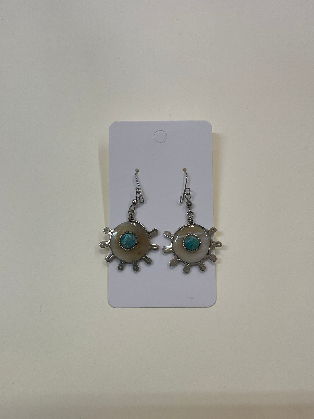Horn Natural Color -Shapes and Turquoise
