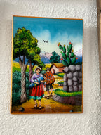Peruvian Painted Glass Wall Art