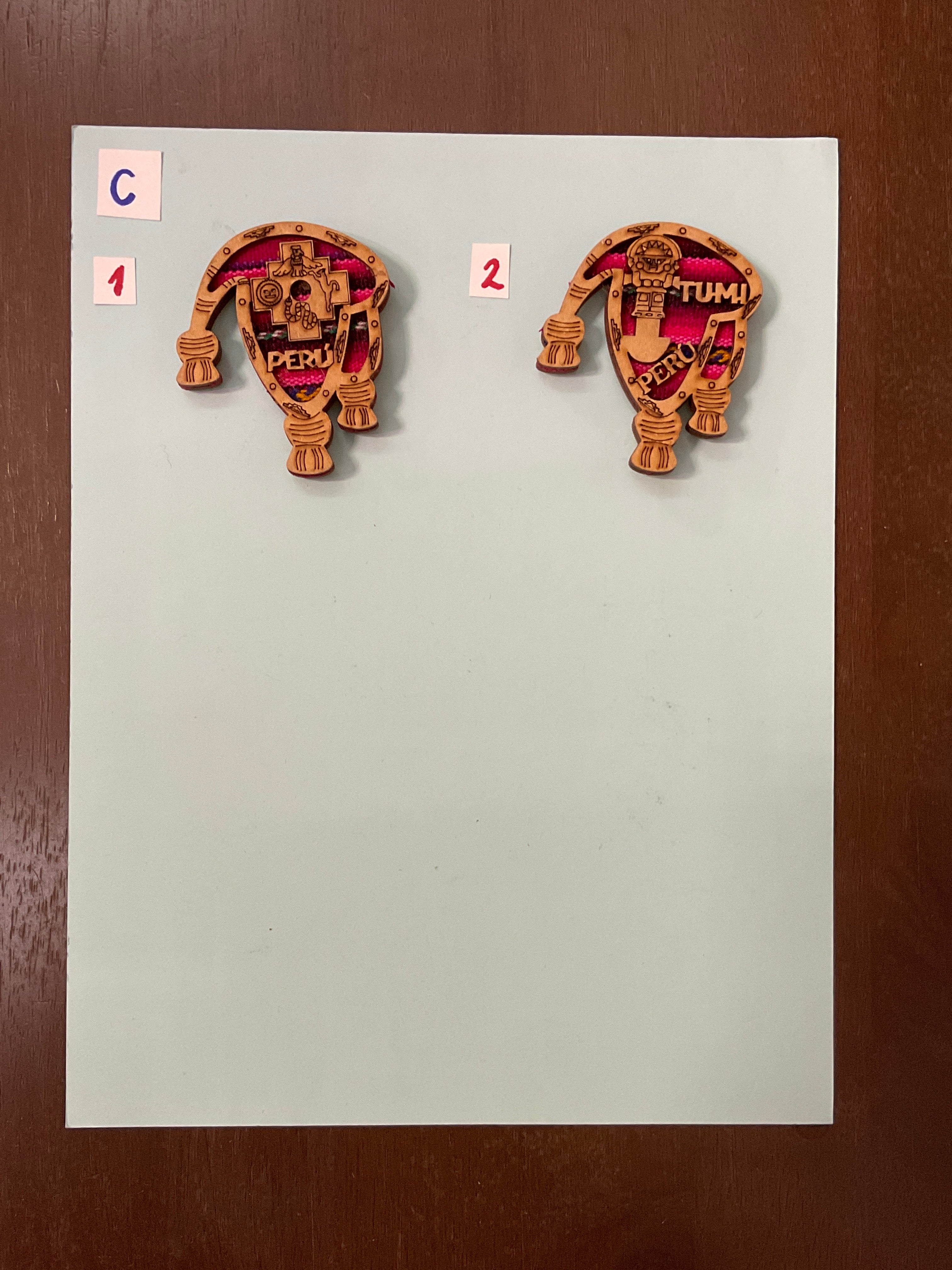 Wood Magnets with Andean Textiles