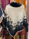 Poncho con mangas para mujer