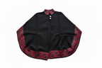 Poncho de alpaca con botones para mujer