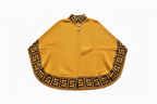 Poncho de alpaca con botones para mujer