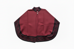 Poncho de alpaca con botones para mujer