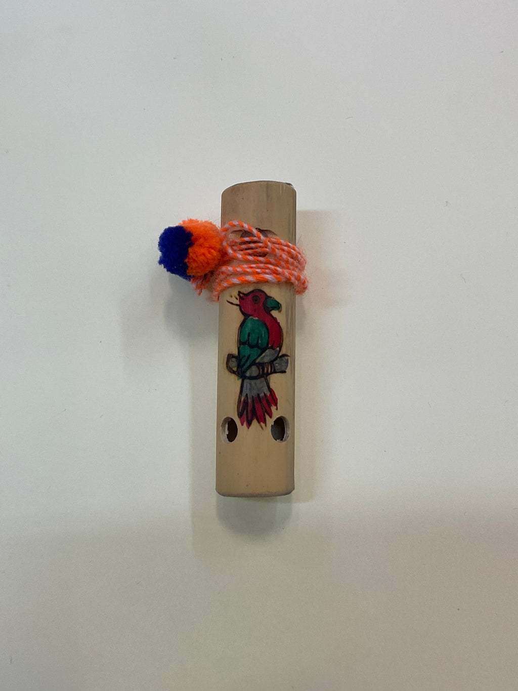 Bamboo Flute with Cord and Design