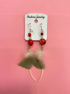 Pendientes Huayruro con Pluma