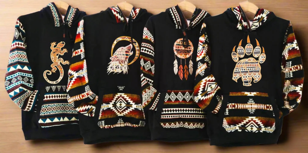 Unisex Native Hoodie with Andean Woven Accents