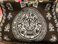 Poncho de lana de alpaca con capucha para niños - Calendario azteca