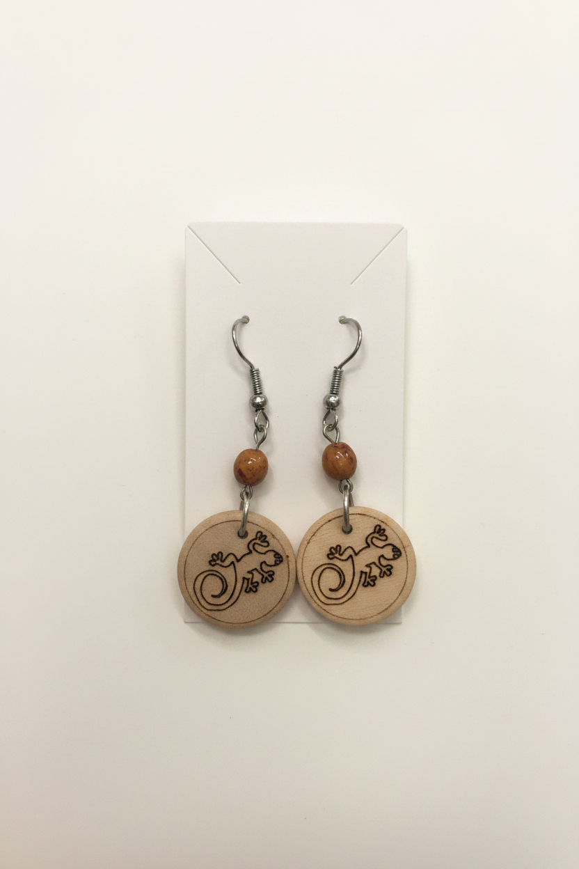 Palo Santo Wood Burned Earrings