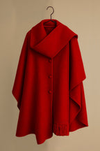 Capa formal de alpaca para mujer