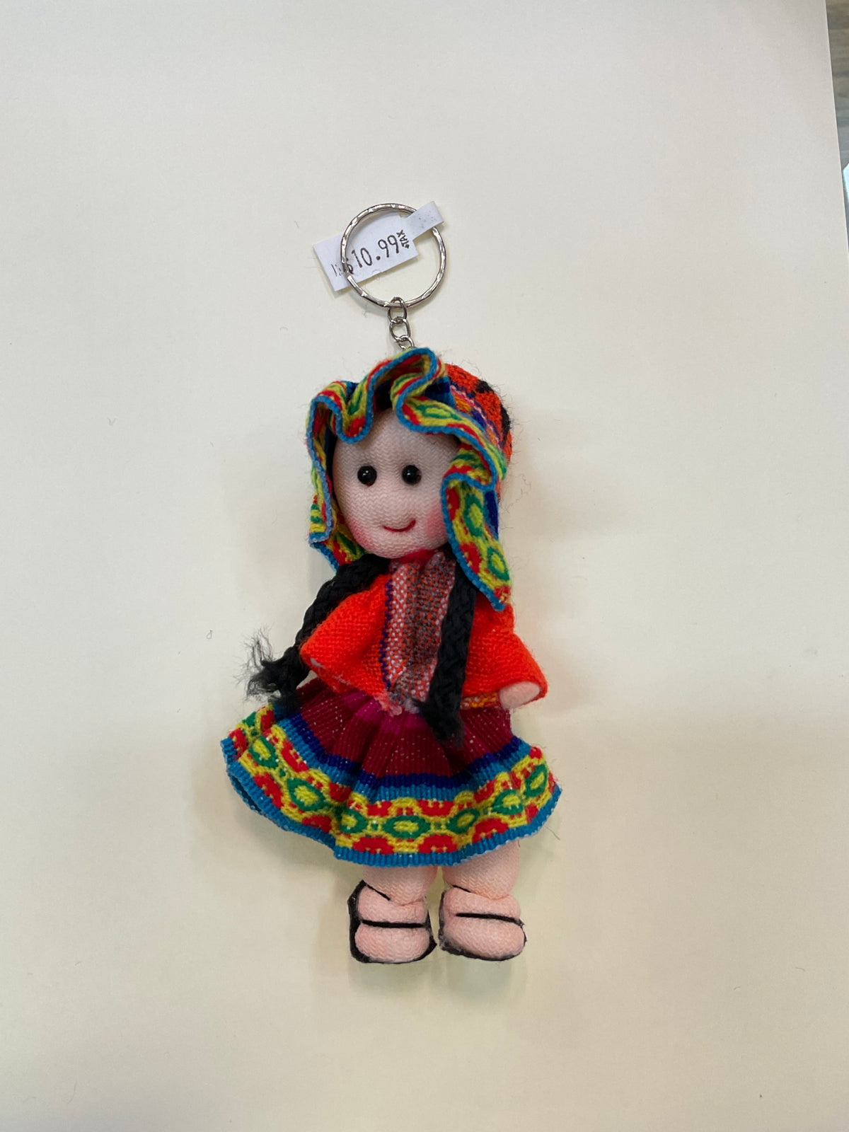 Peruvian Folk Art Doll Keychain