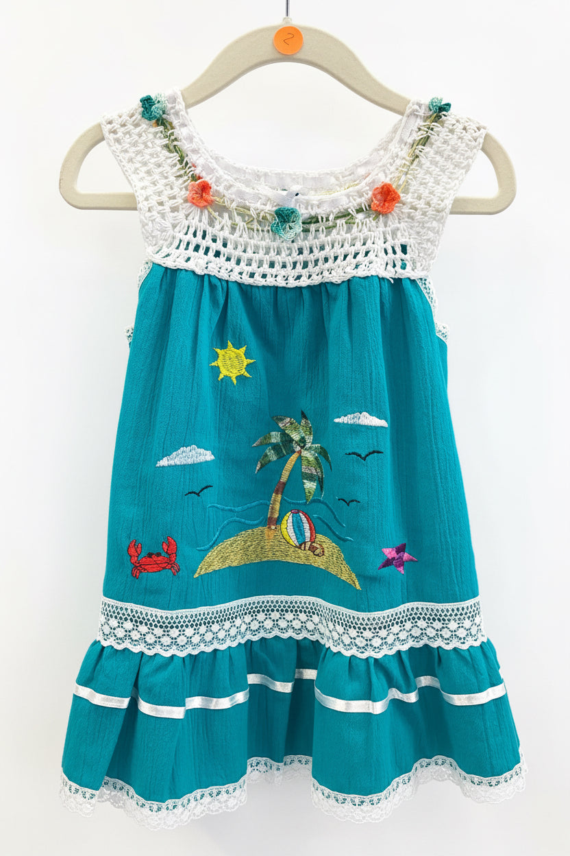 Vestido infantil bordado a mano