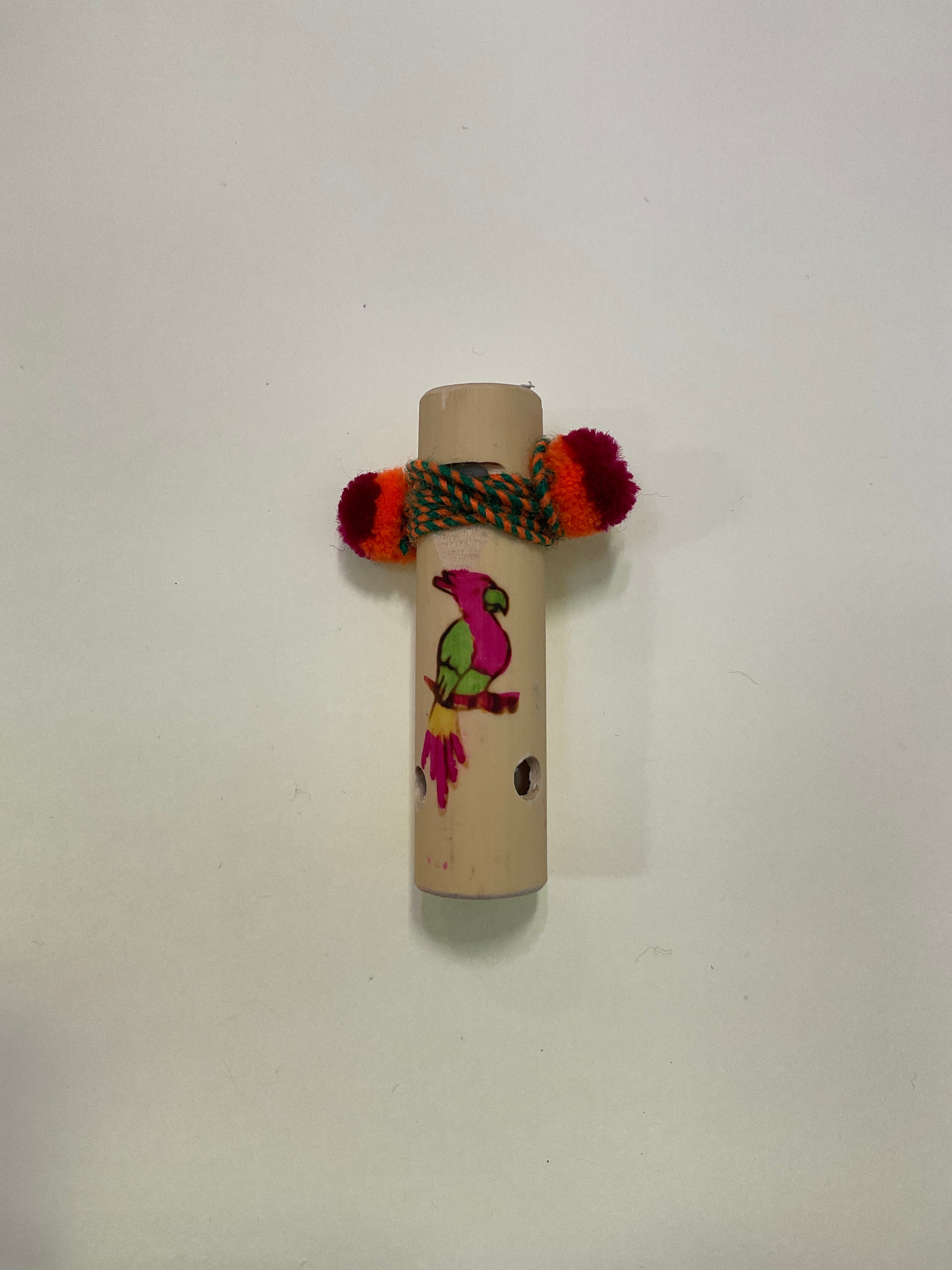 Bamboo Flute with Cord and Design