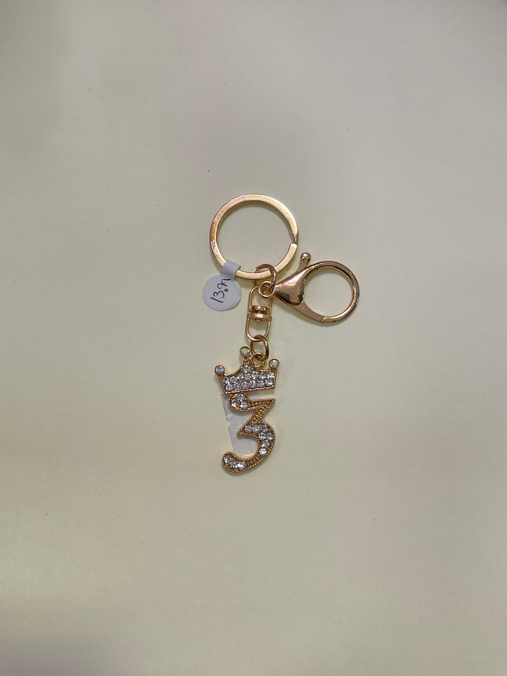 Rhinestone Gold Plated Keychain