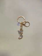 Rhinestone Gold Plated Keychain