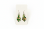 Pendientes de hoja de cristal de Murano