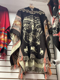 Poncho de Lana de Alpaca con Capucha - Nativo Americano