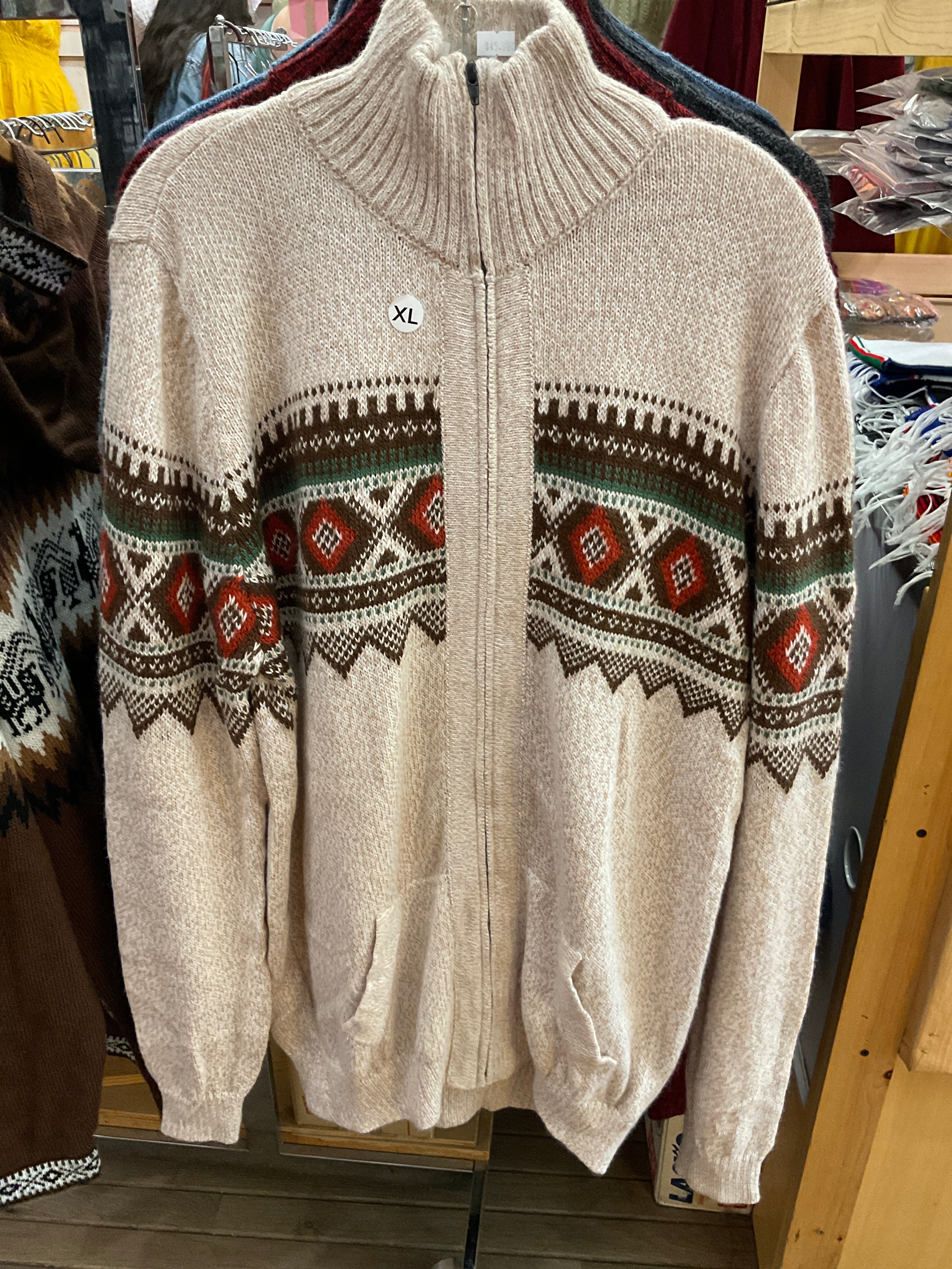 CHASKA Zip-Up Sweater