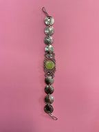 Peruvian Coin With Stone Bracelet