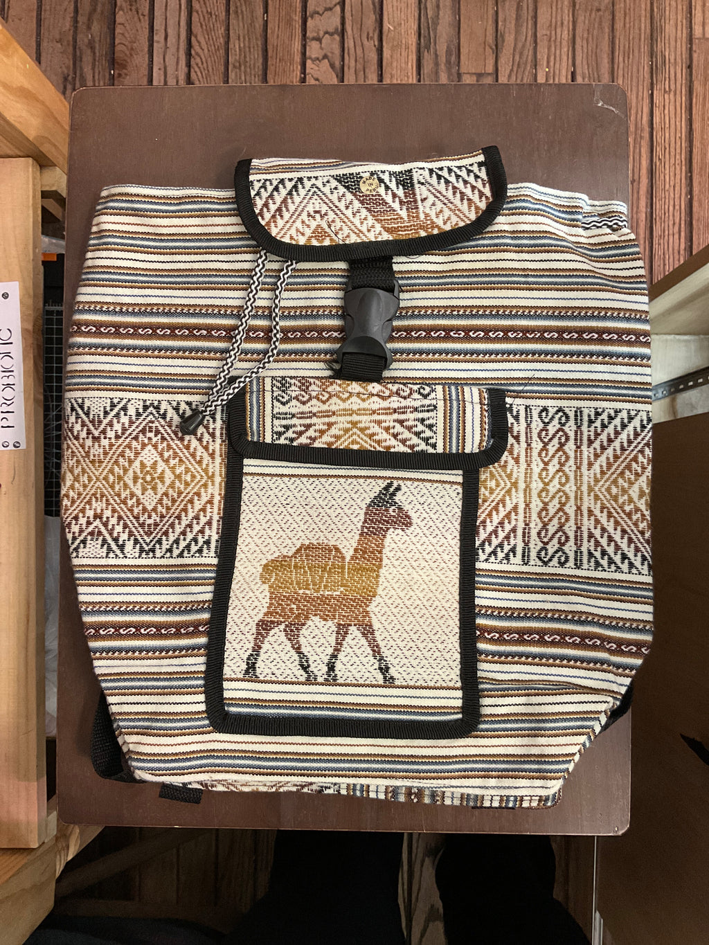Mochila de tela de manta peruana