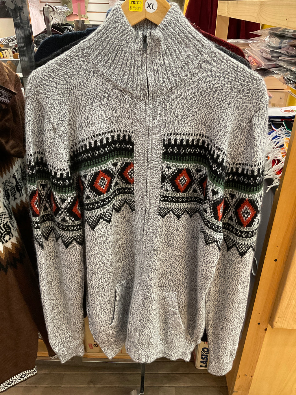 CHASKA Zip-Up Sweater