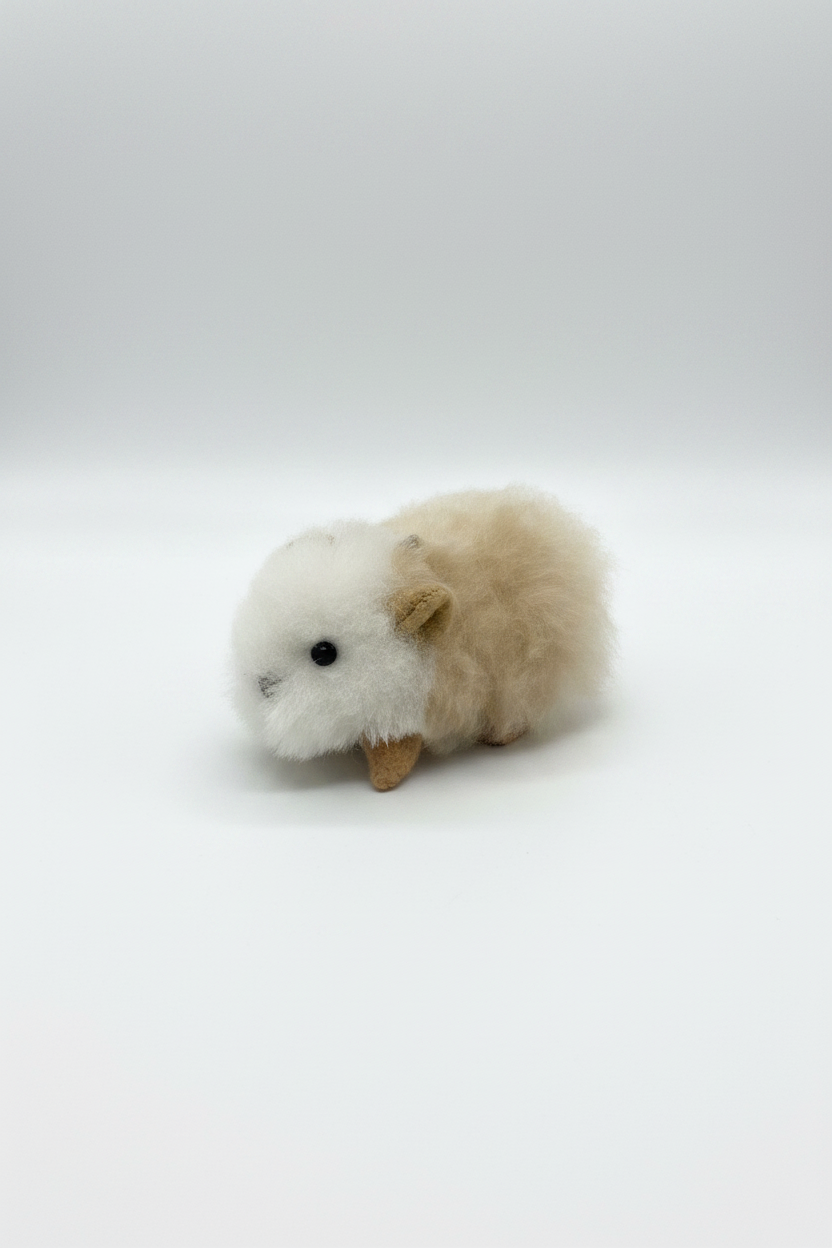 Kusi Friends Mini Guinea Pig - Baby Alpaca Fur Stuffed Animal