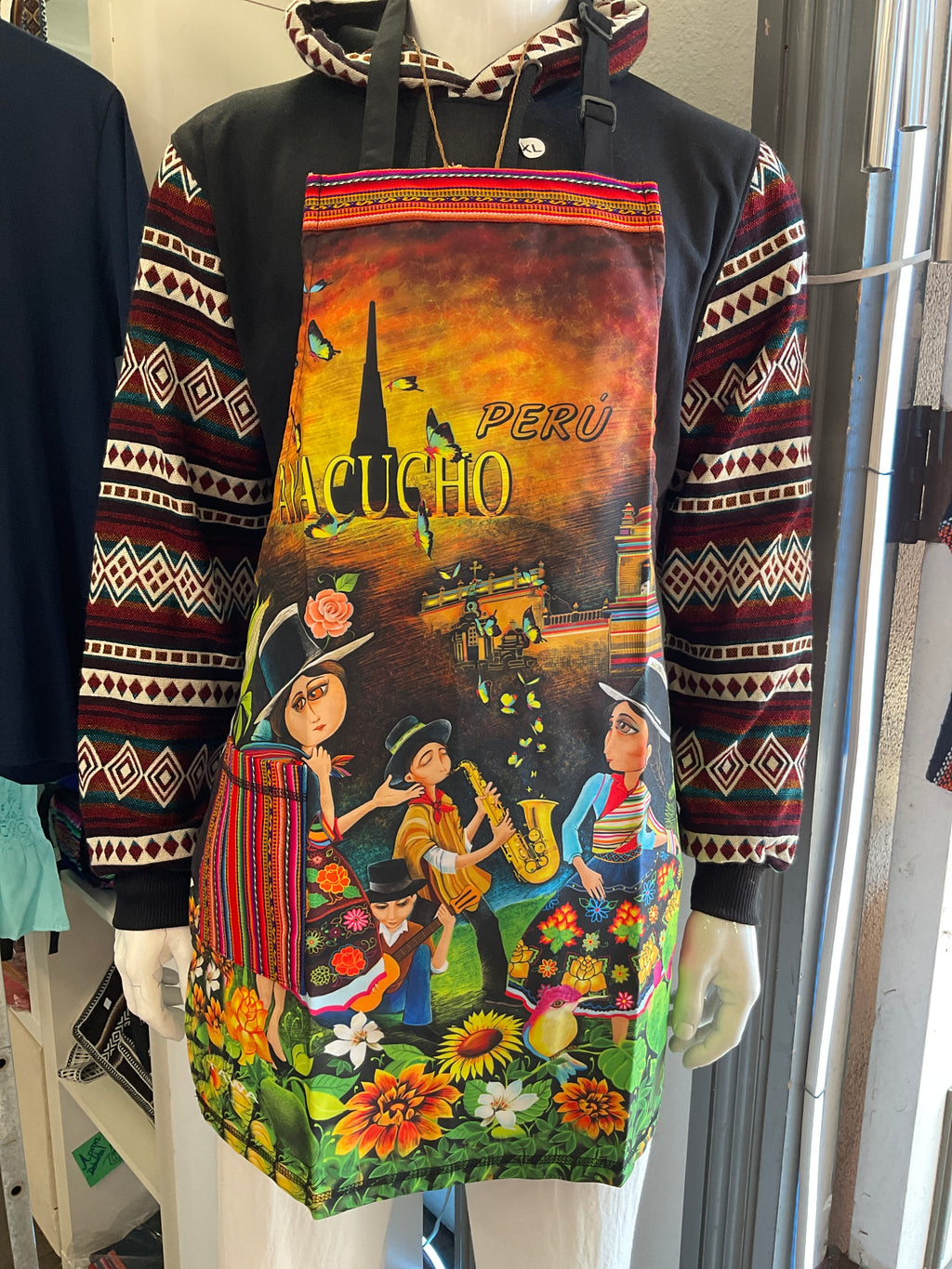 Apron with Peruvian Designs