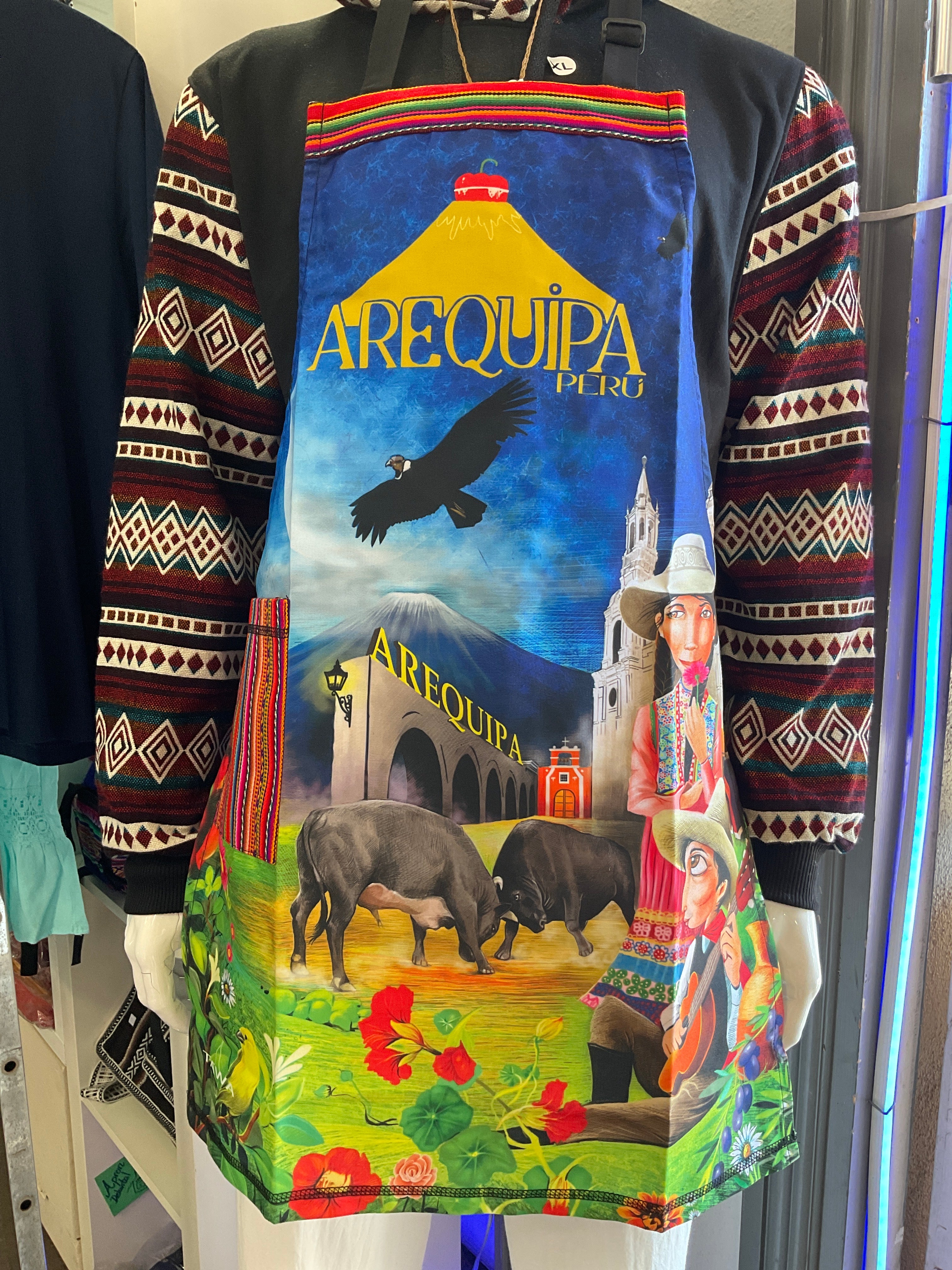 Apron with Peruvian Designs