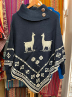 Poncho con mangas para mujer