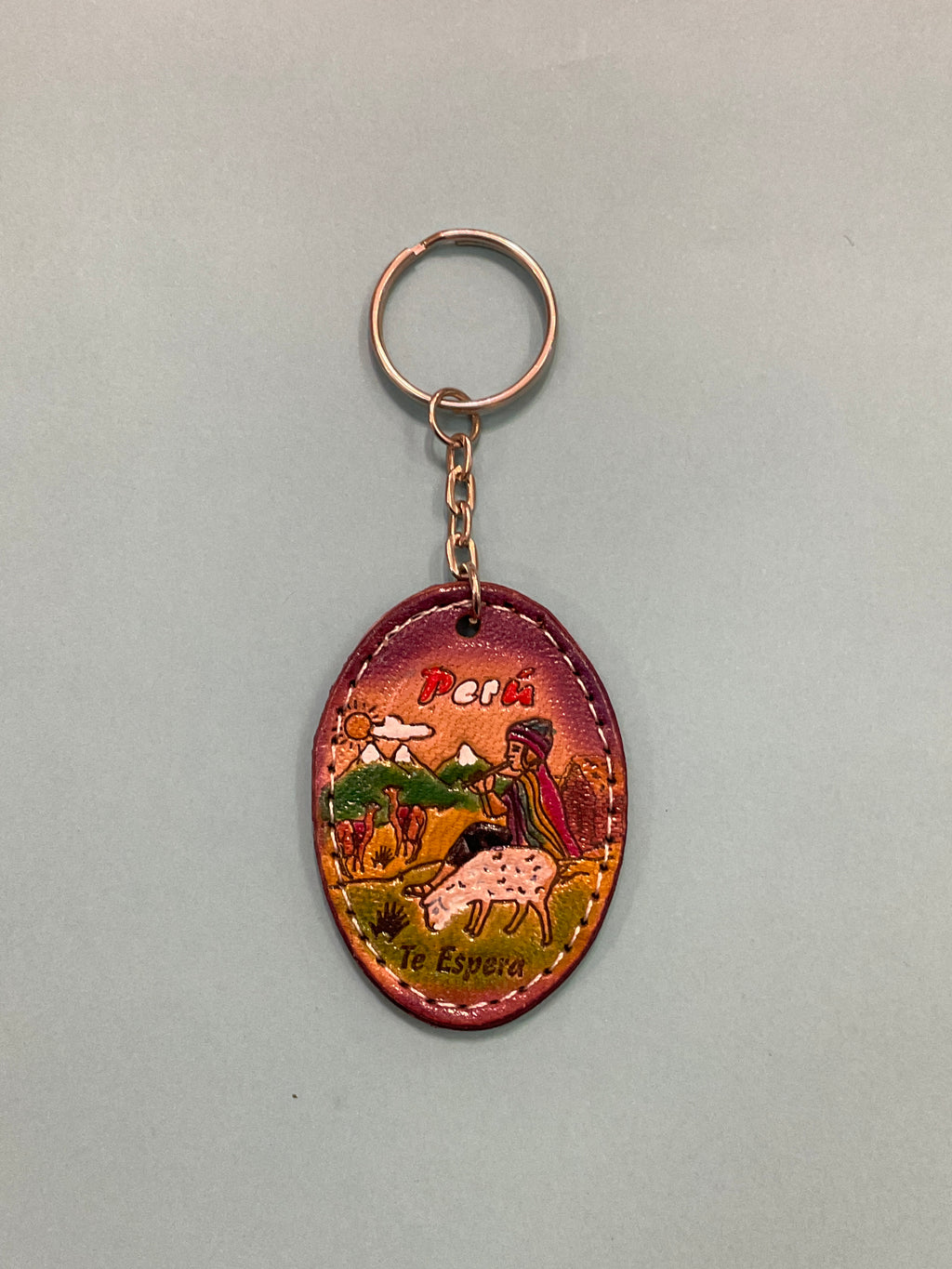 Peruvian Leather Keychain